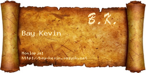 Bay Kevin névjegykártya