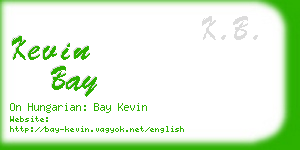 kevin bay business card